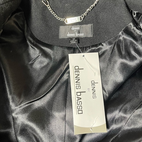 Dennis Basso Black Pea Coat Size Medium Corpcore Professional Career - Picture 4 of 7